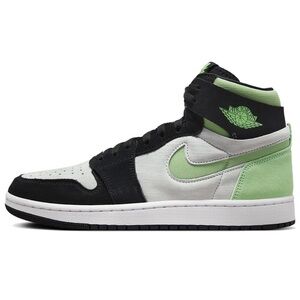 Nike Air Jordan 1 Mid Black and Green Sneakers